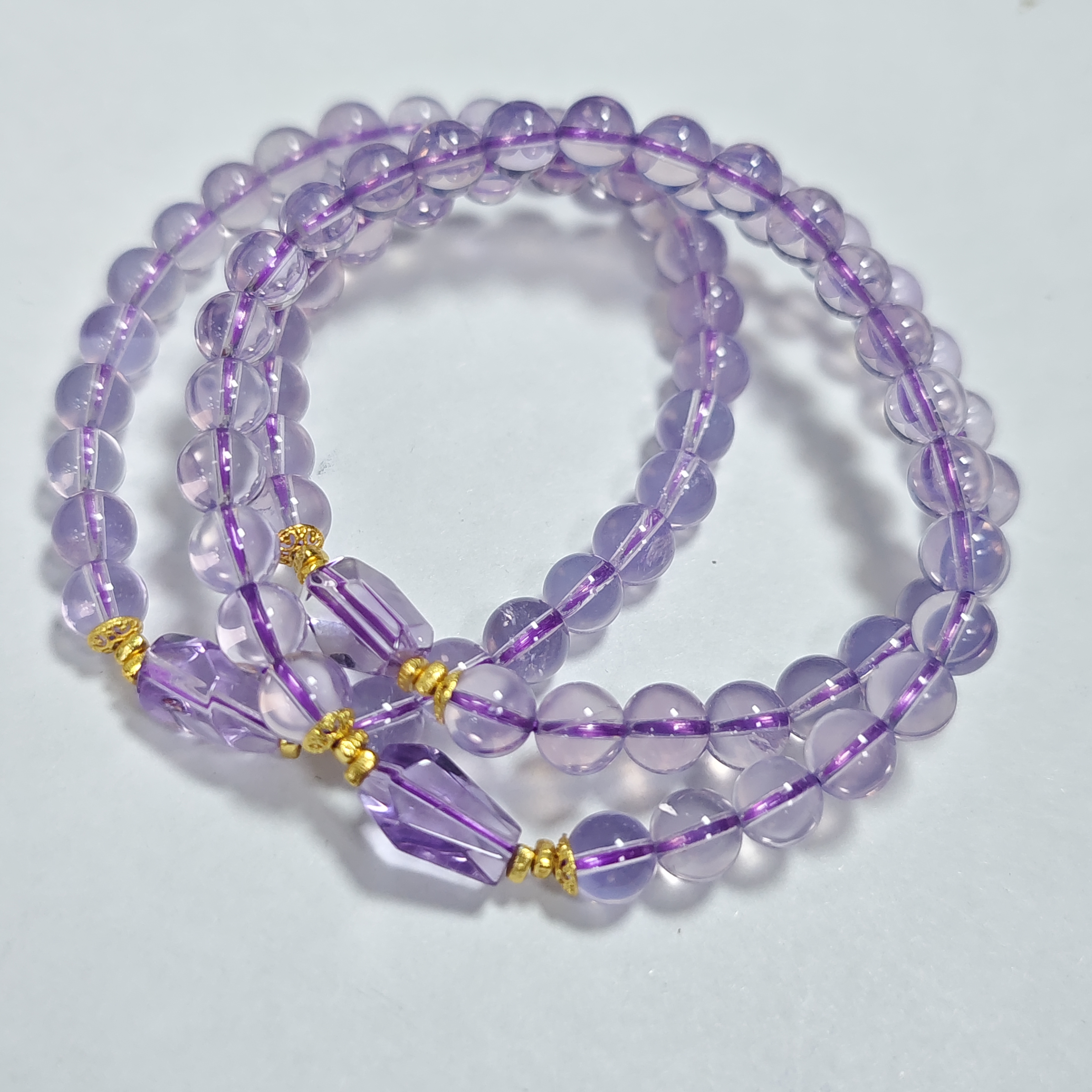 【书记甄选】原创紫玉晶单圈手链 多样性发一件 约6mm 8035CT