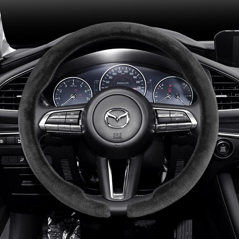 10马自达CX5CX4阿特兹CX50昂克赛拉CX30马自达36方向盘套冬季毛绒