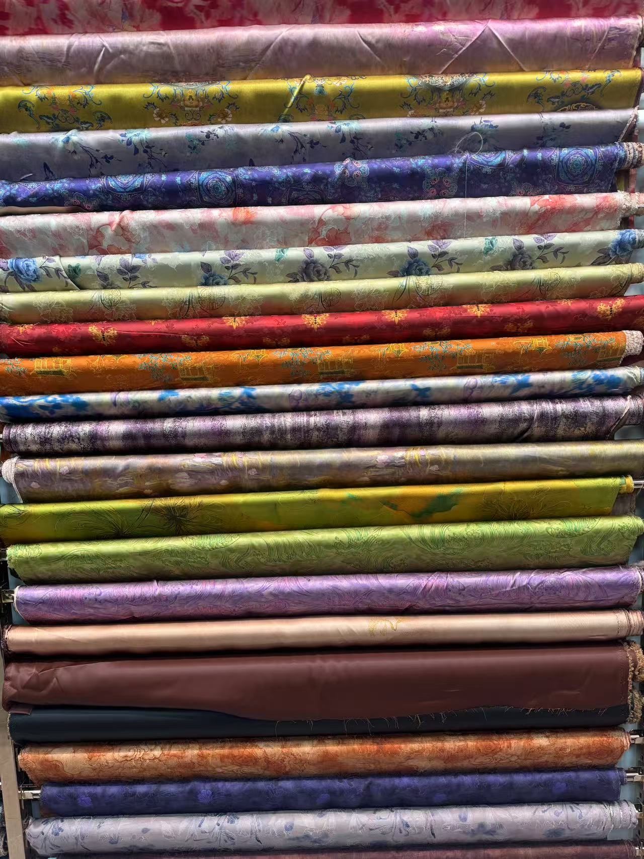 精品真丝面料 莨纱花萝宋锦连衣裙套装高档服装面料