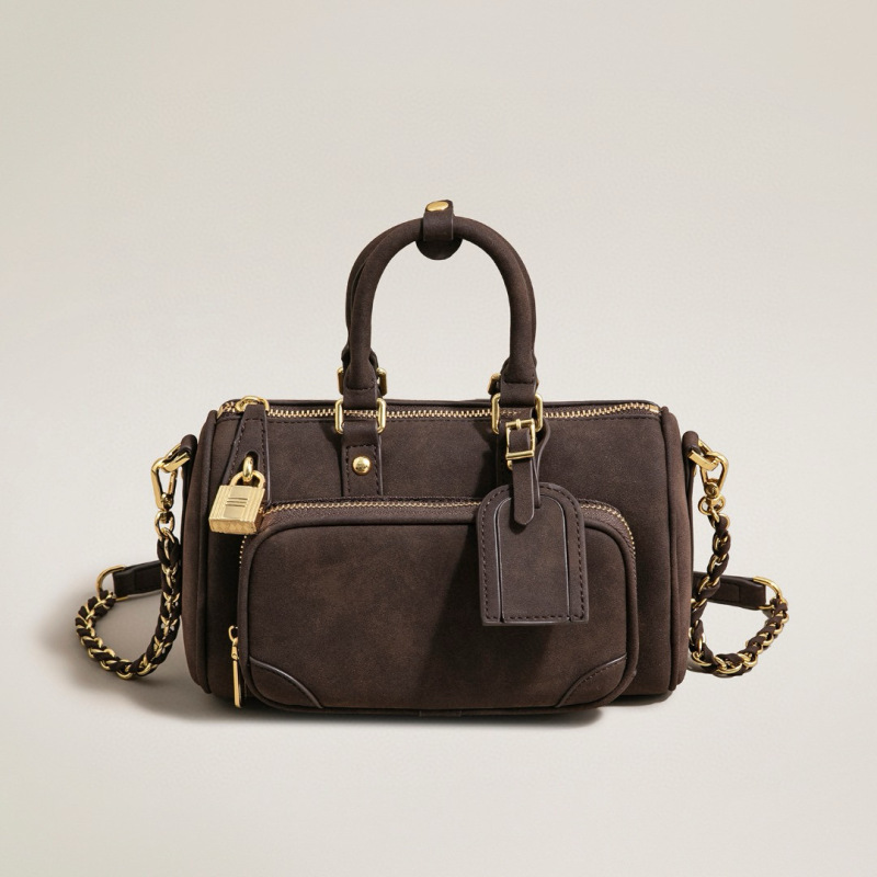 【RAIN.CUN】SK-92985-1-咖啡气质时尚百搭简约斜跨轻奢女包