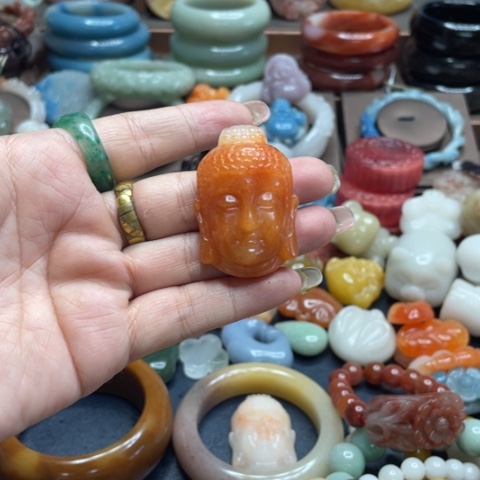 合金石英质玉（黄龙玉）手链?*K