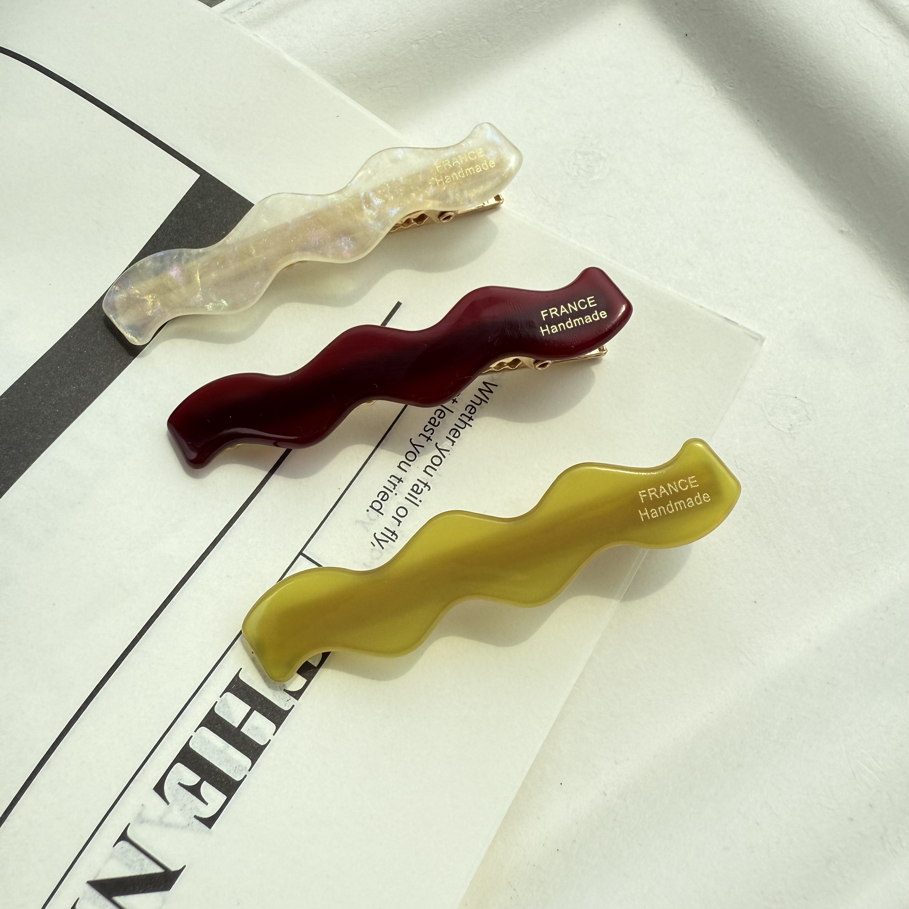 韩国FRANCE法式波浪形鸭嘴夹刘海夹