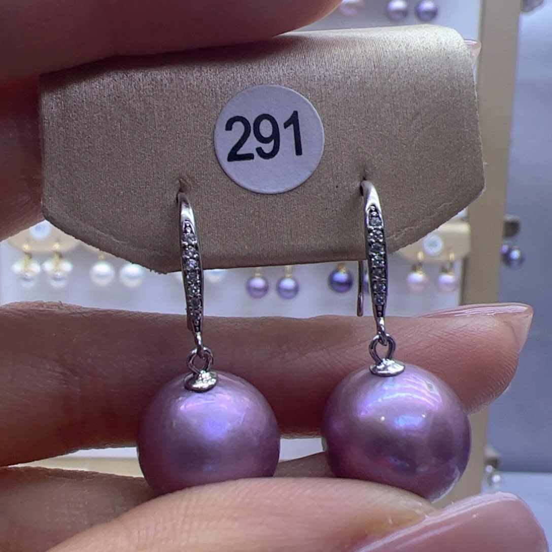 淡水珍珠耳饰银S925镶嵌