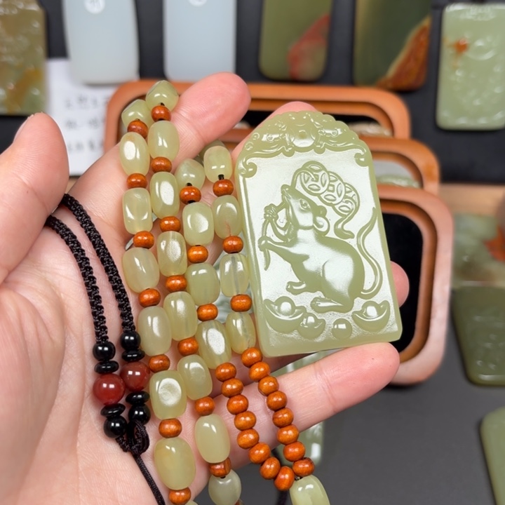 石材一物一拍生肖鼠