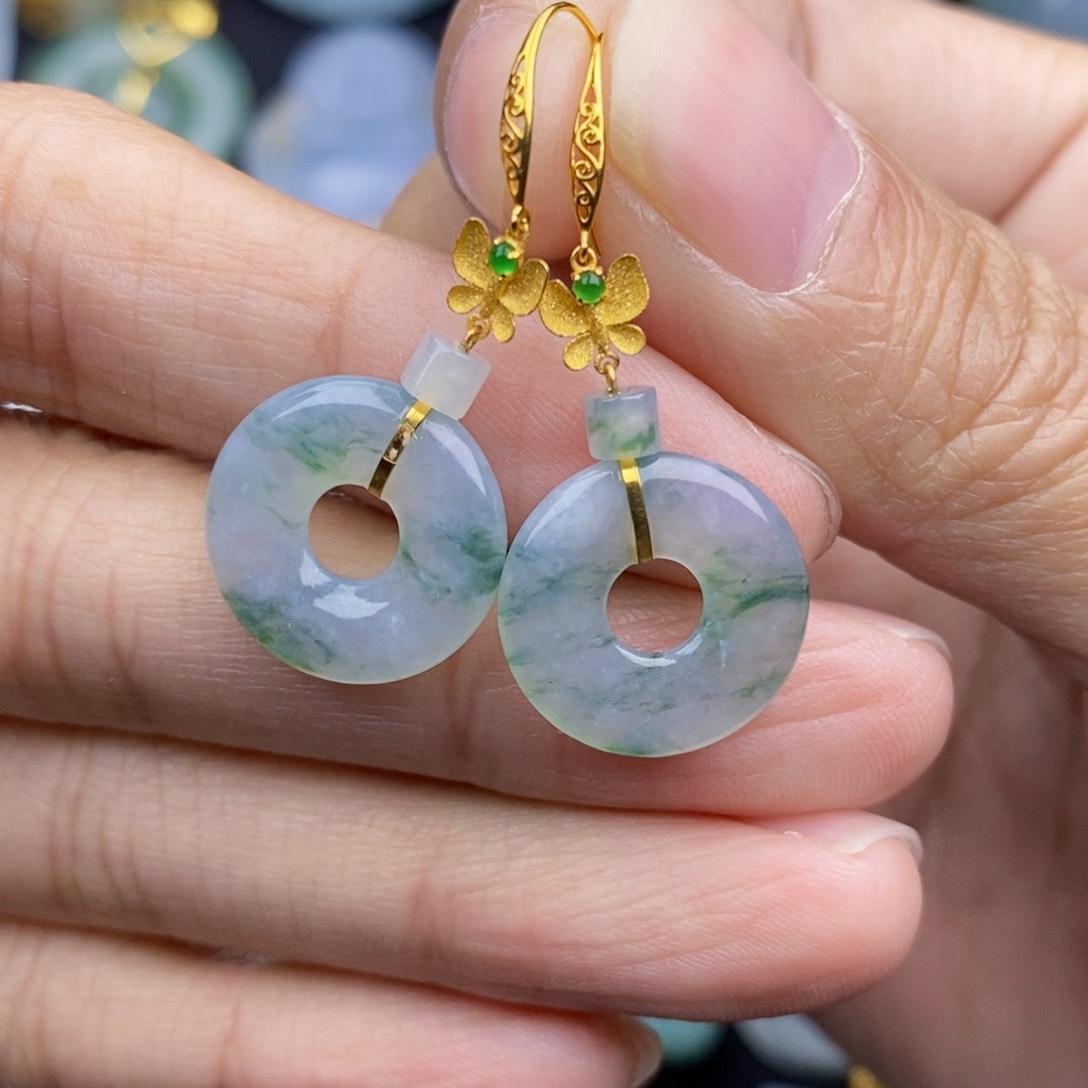 翡翠颈饰18K金镶嵌翡翠翡翠翡翠