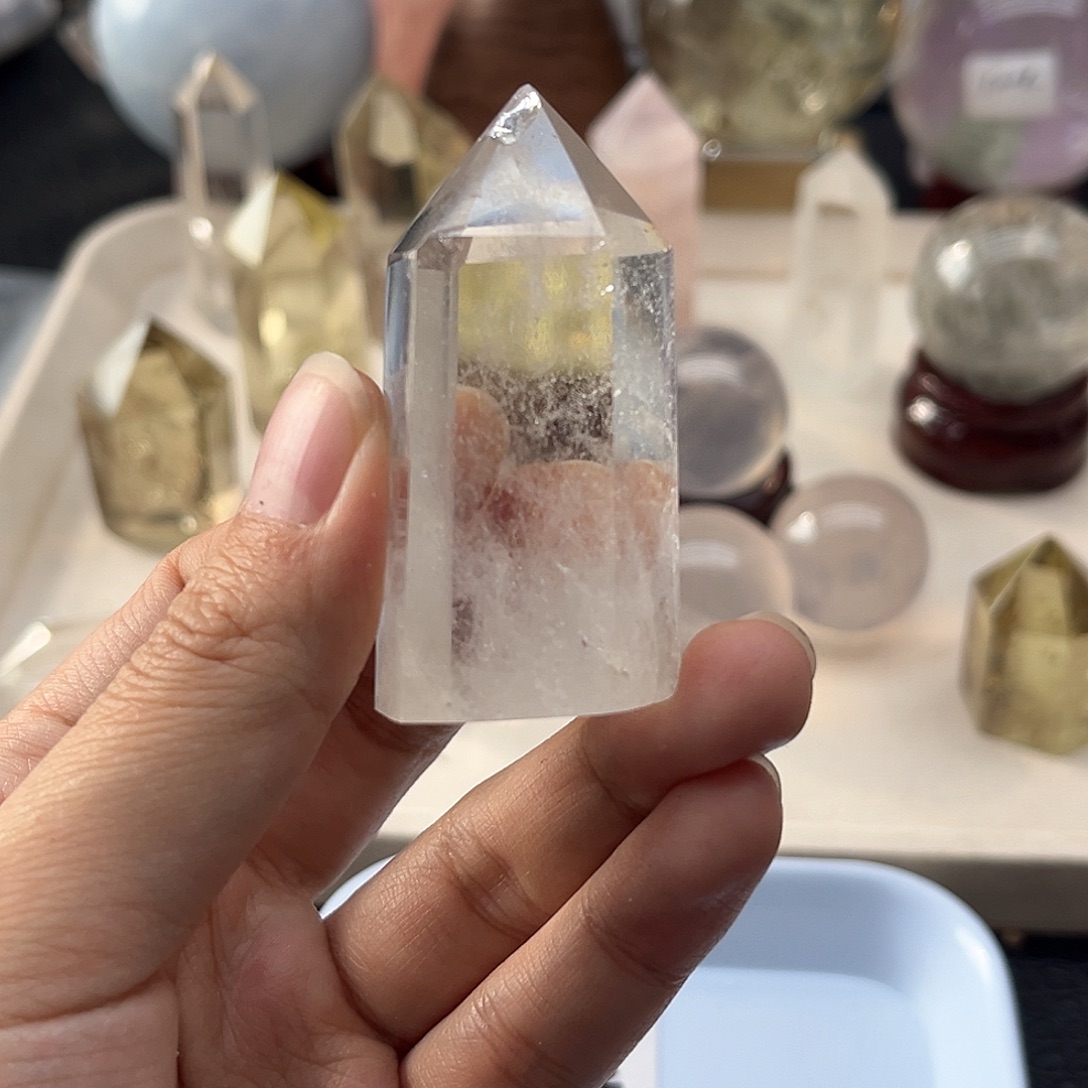 珠宝半成品未镶嵌水晶186白水晶柱