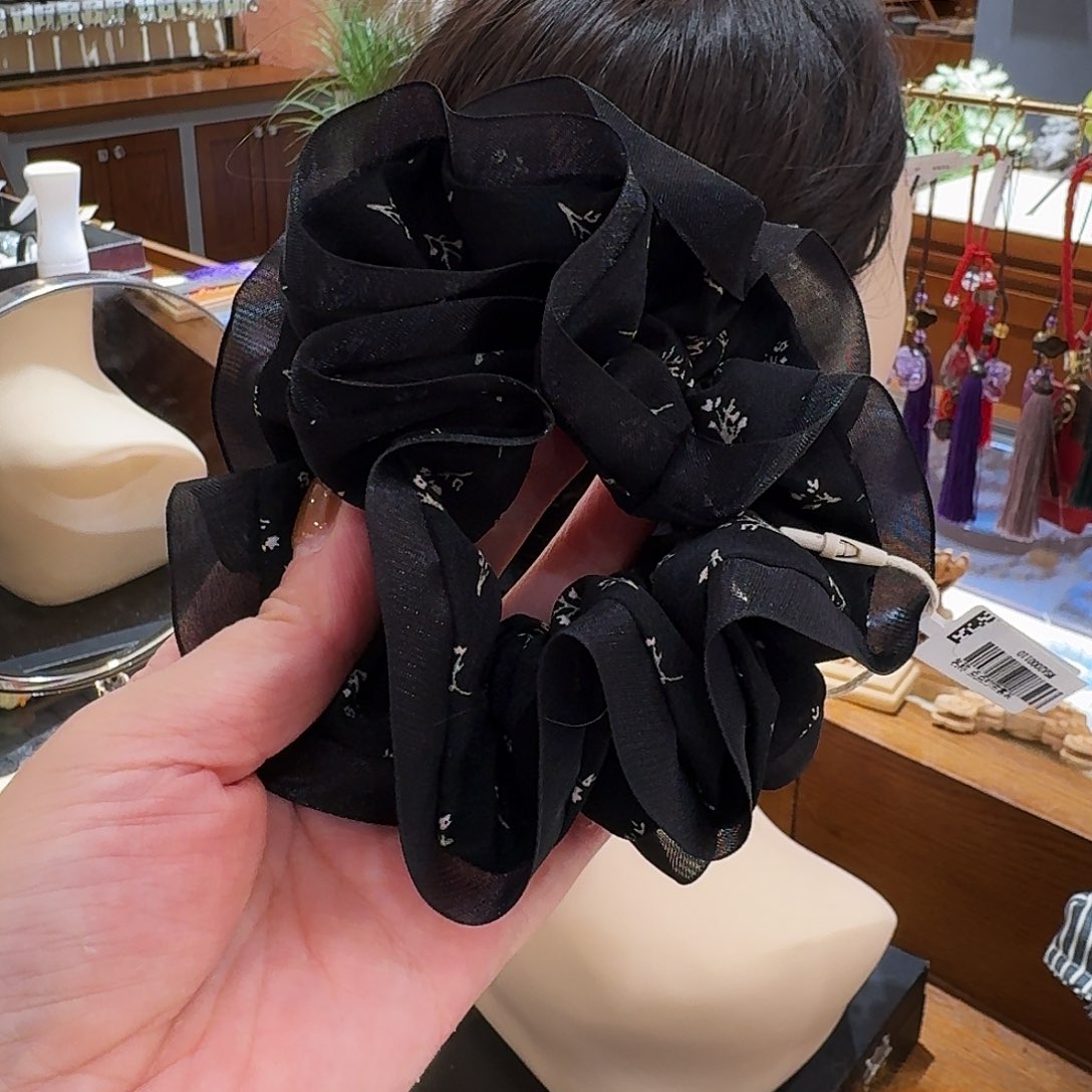 皮质非金属碎花发圈