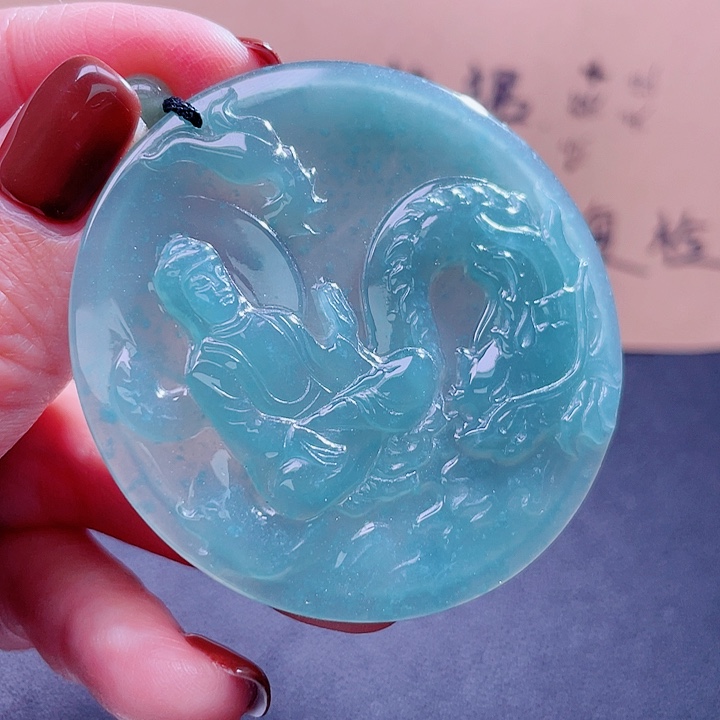 翡翠吊坠(不含链)银S925镶嵌