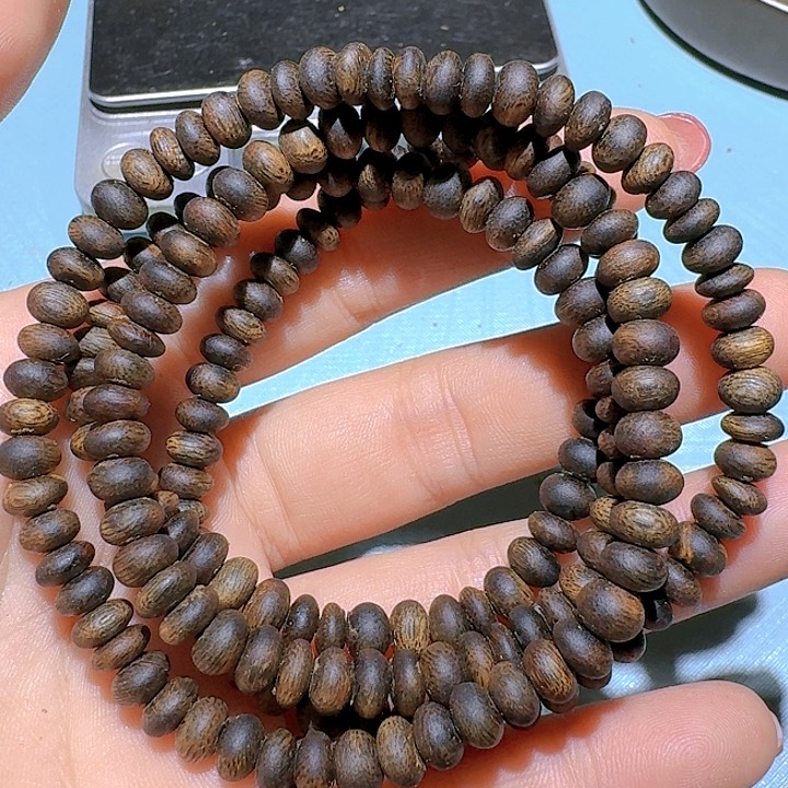 沉香手串我***5张勺子母树虫漏多圈0.6/18克