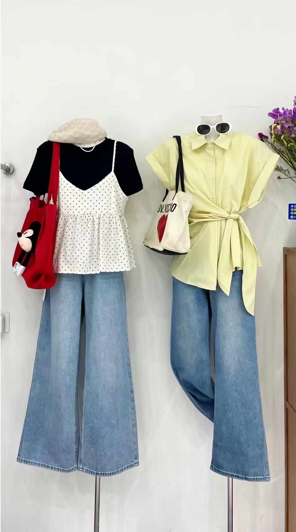 【25.99-49.99】2025春夏上衣牛仔裤时尚修身套装【直播专用链接】