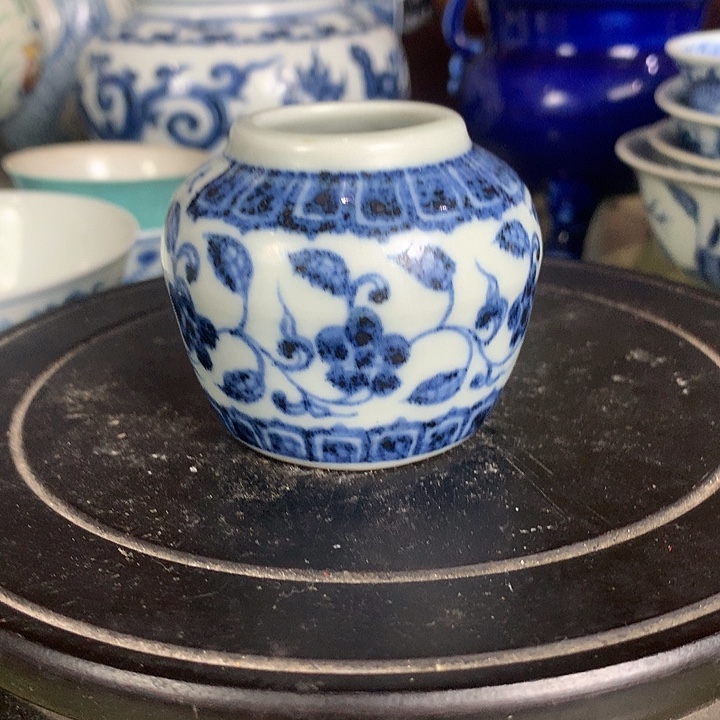 钟***情瓷片青花瓷片标本标本