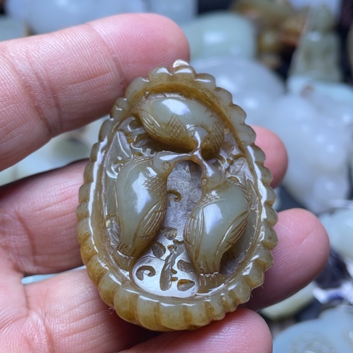 和田玉吊坠(不含链)未镶嵌