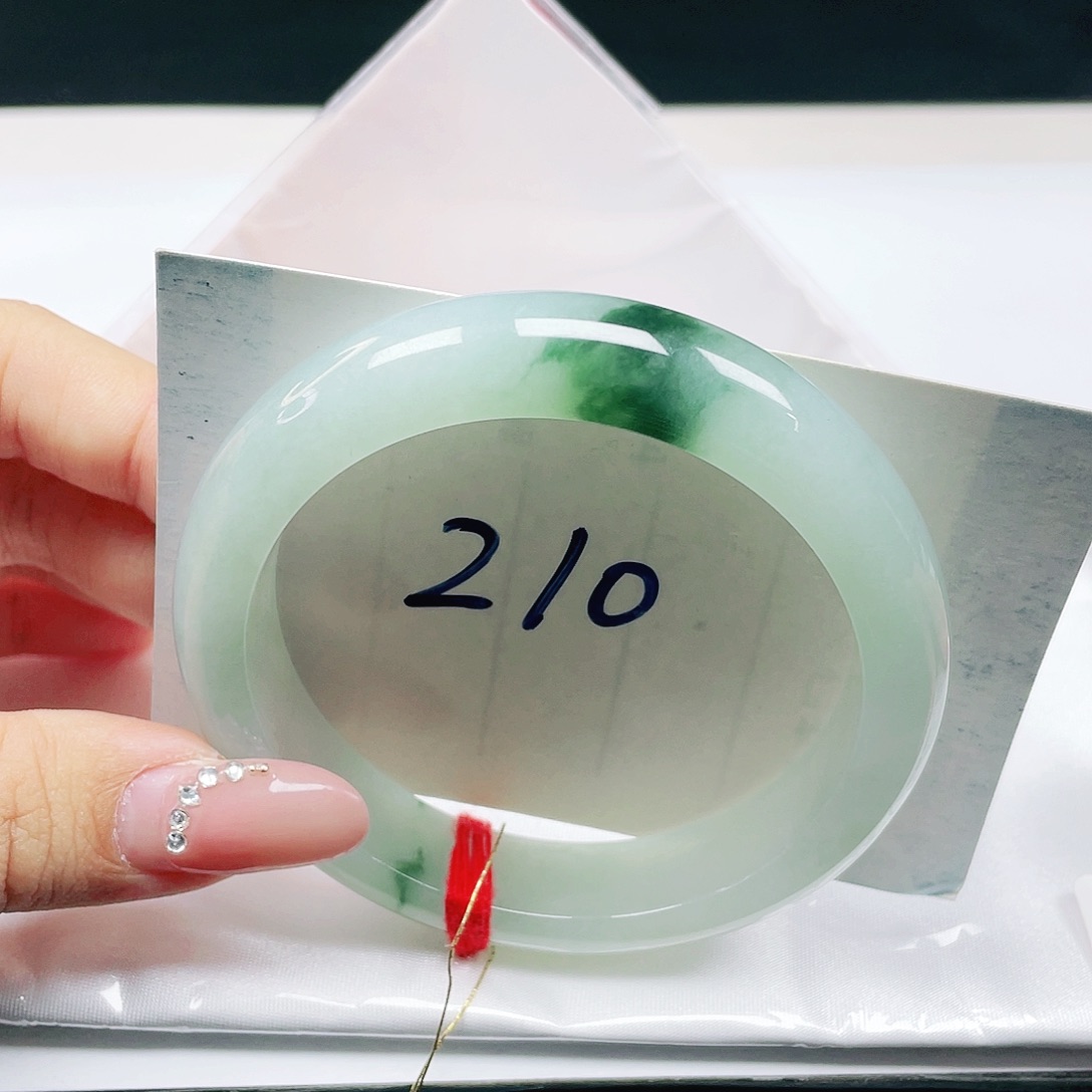 翡翠未镶嵌手镯 正圈58+