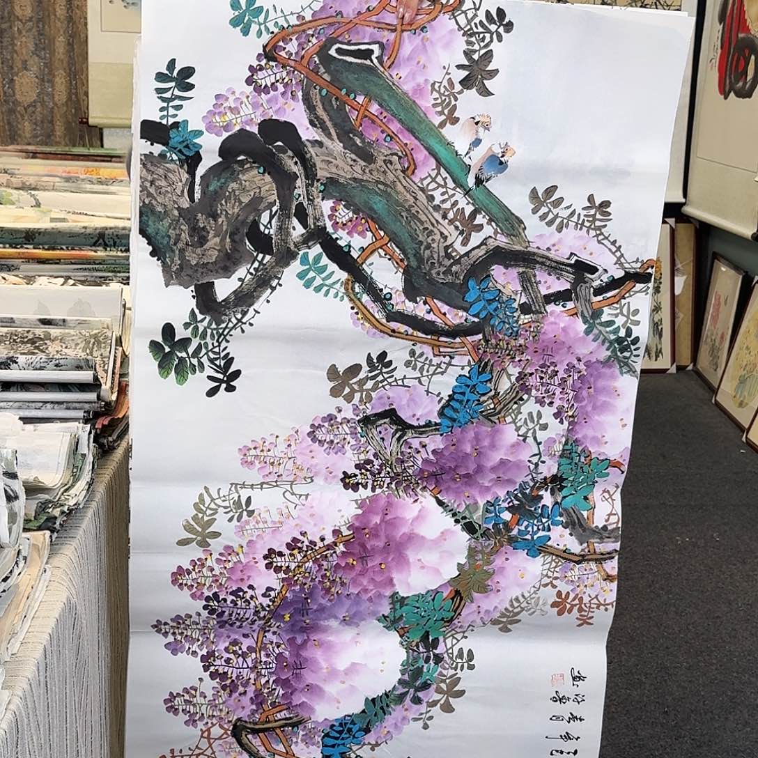 纯手绘国画作品好看四尺