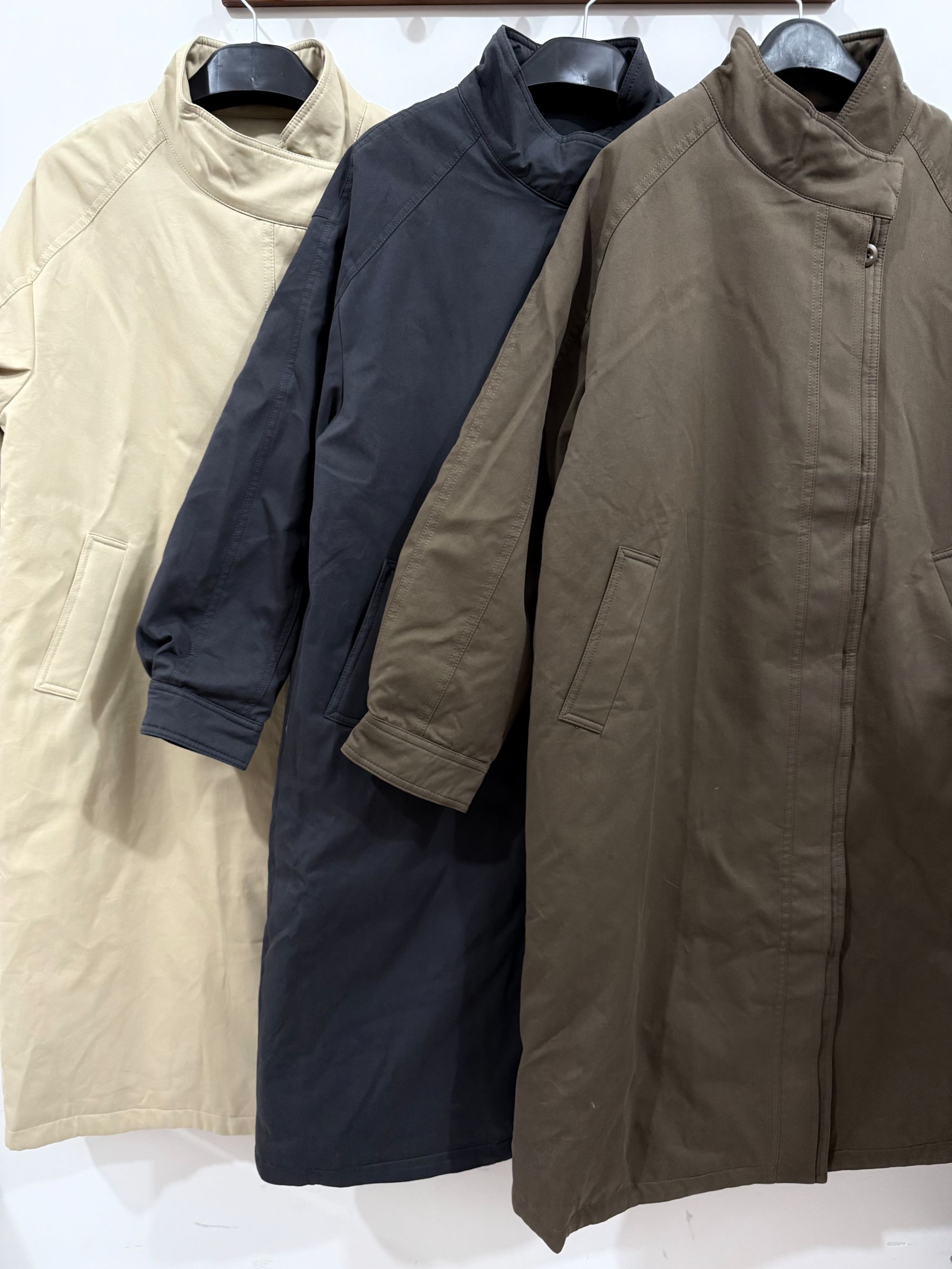 秋冬款加厚立领挡风长款外套