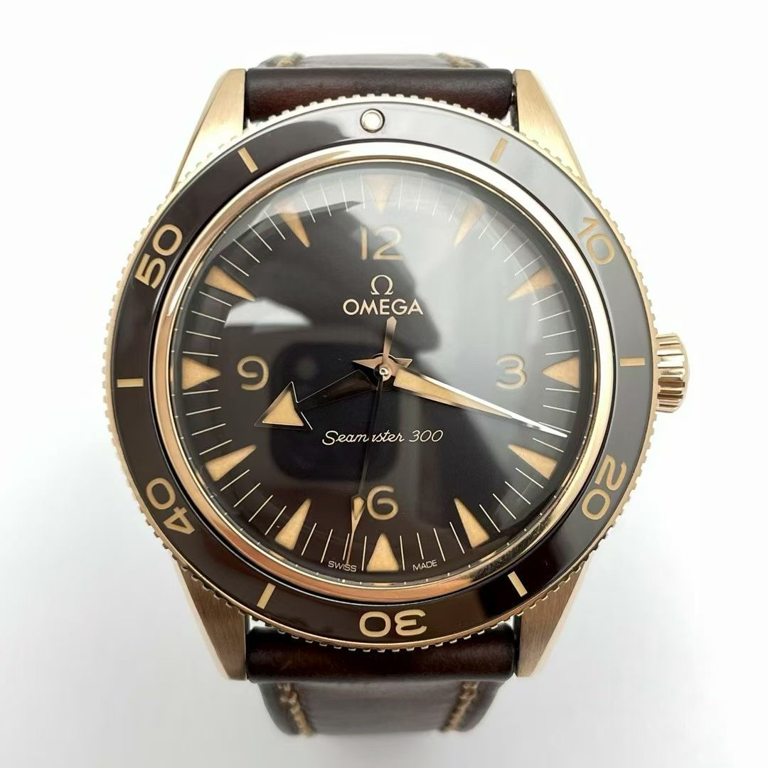 95新 Omega/欧米茄 复古海马300/23年全套/41mm/9K青铜金