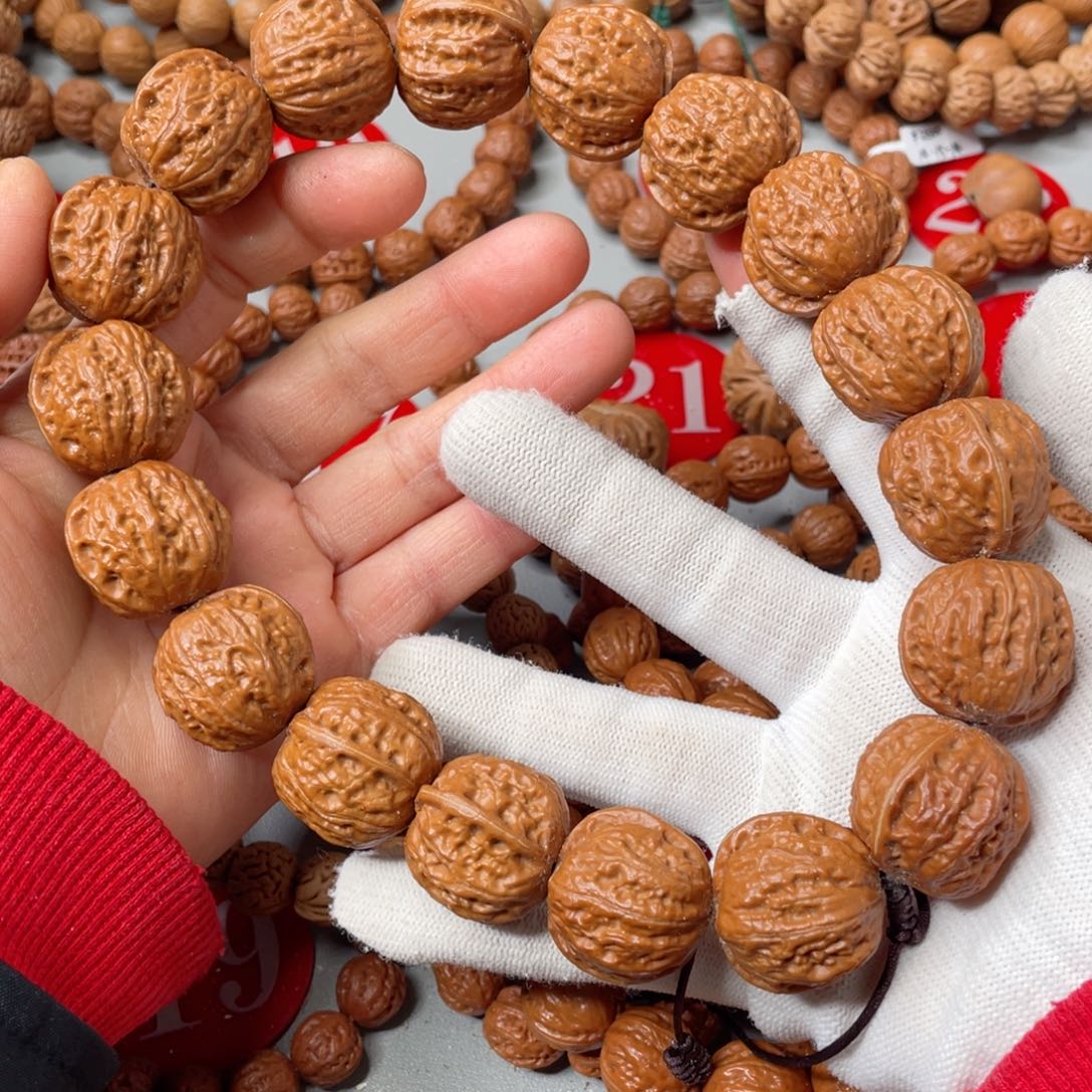 文玩核桃手串矮桩方墩豆腐块手持25mmW88