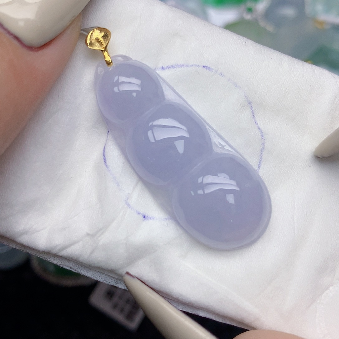 翡翠18K金镶嵌颈饰天然缅甸翡翠a货百元以上9元证书费自理