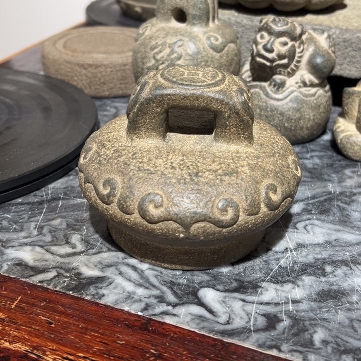 石材昱*森铜钱如意石权