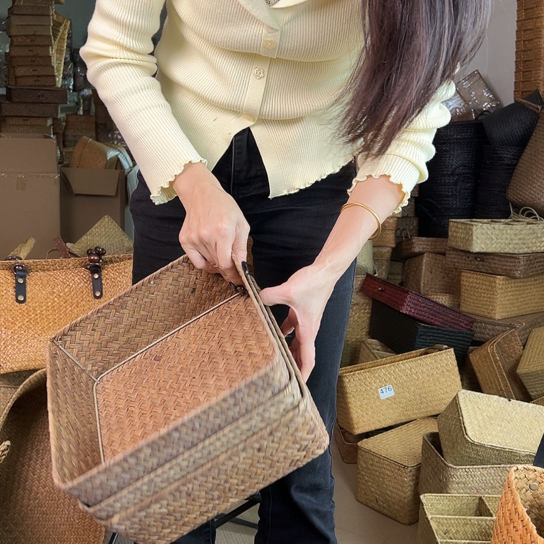 草编包/草编收纳盒微瑕疵