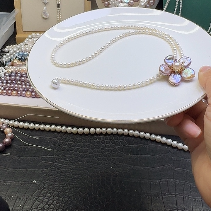 耳饰合金淡水珍珠