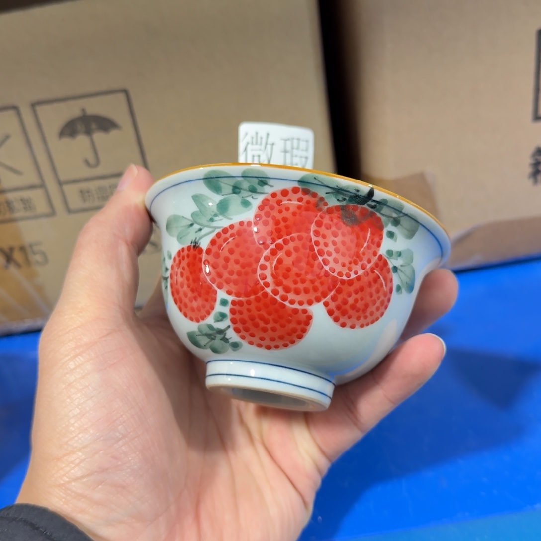 釉下手绘茶具微瑕