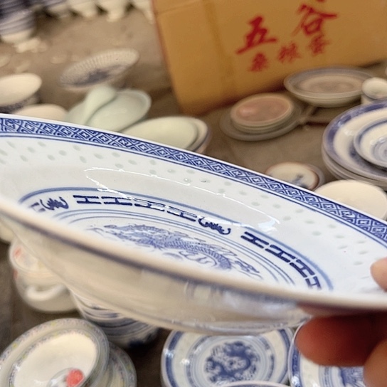 摆件陶景德镇高温玲珑陶瓷