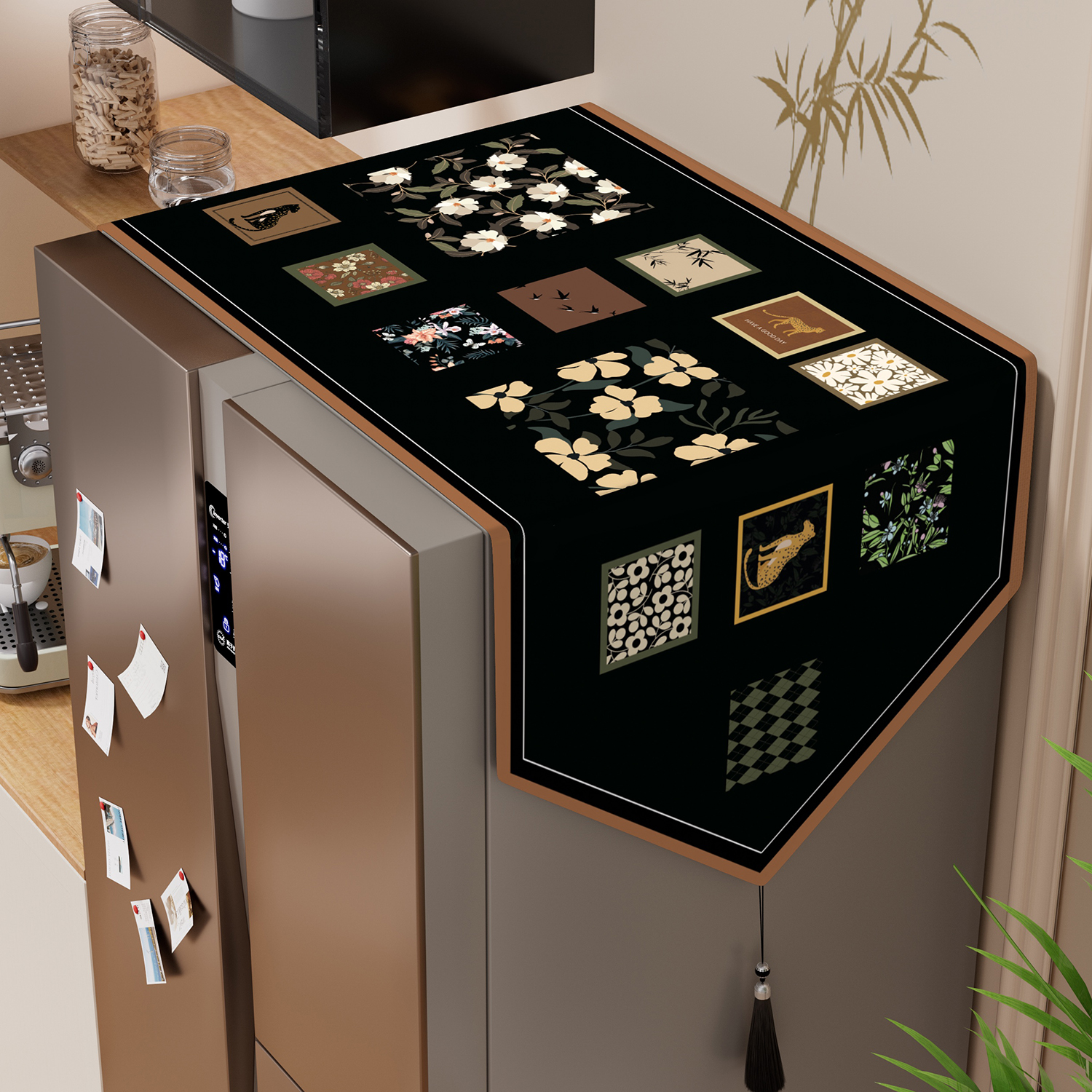 2025新款冰箱防尘罩顶盖布单开双开门冰箱滚筒洗衣机微波炉防灰罩
