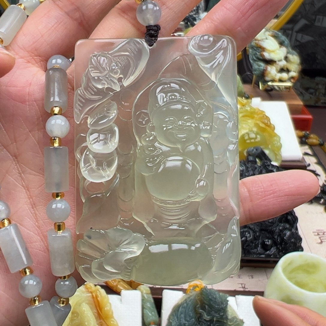 岫玉未镶嵌挂件挂件