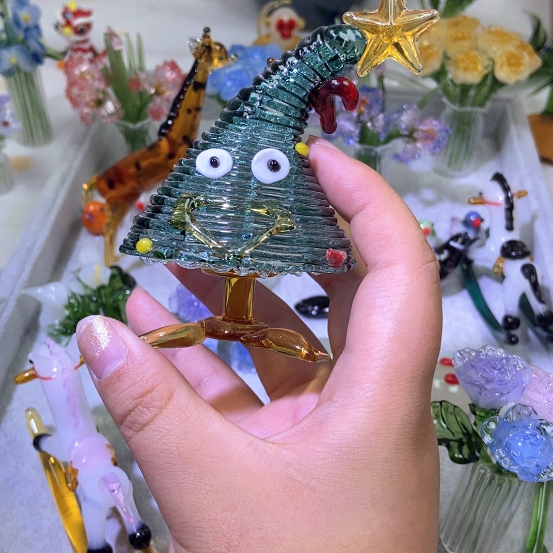 琉璃手工艺品表情树