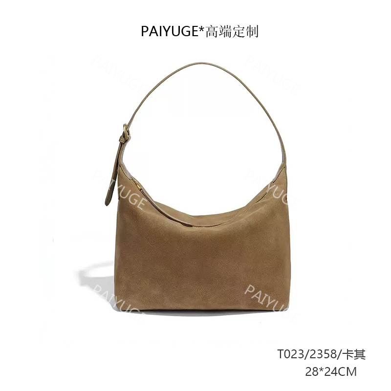 T023/2358/卡其 高端订制手工蜡线女士单肩斜挎手提包2358