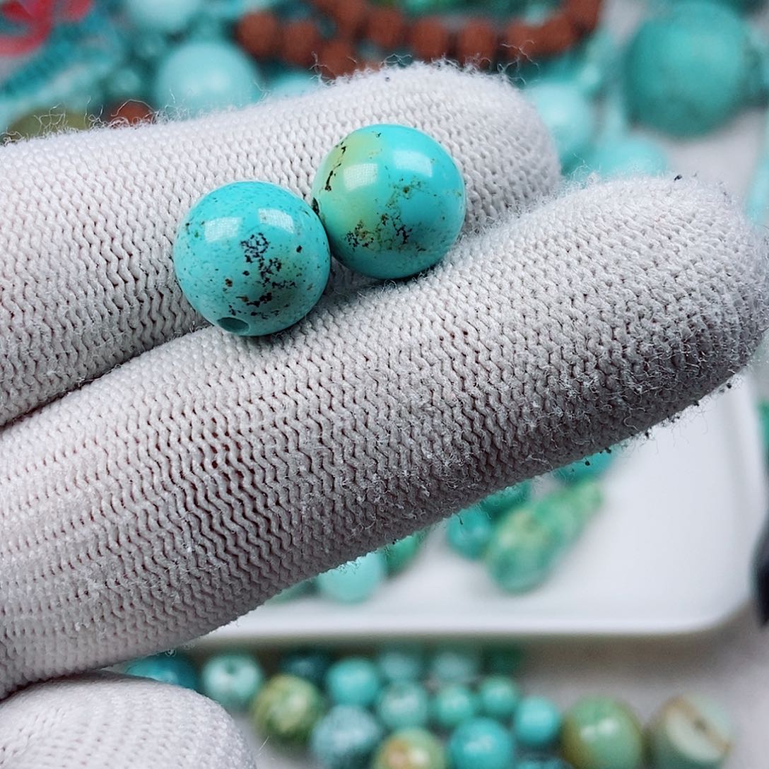 泡***糖绿松石未镶嵌珠宝奇石