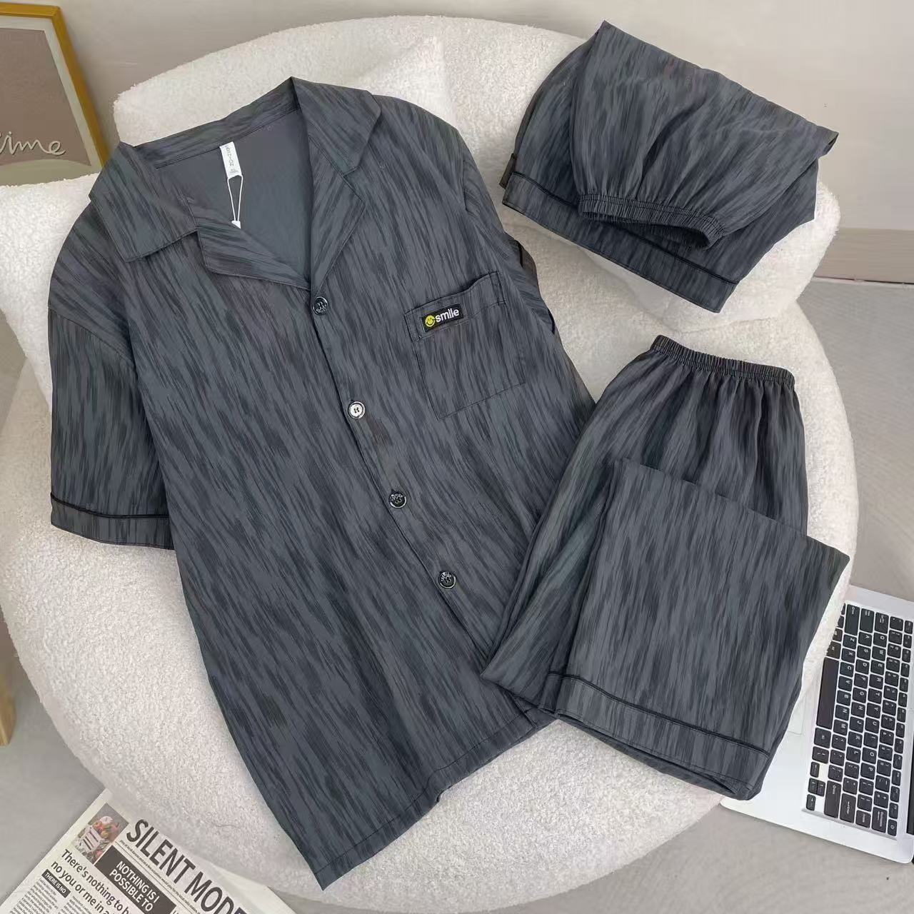 5.男款睡衣套装舒适时尚透气亲肤轻奢睡衣男士