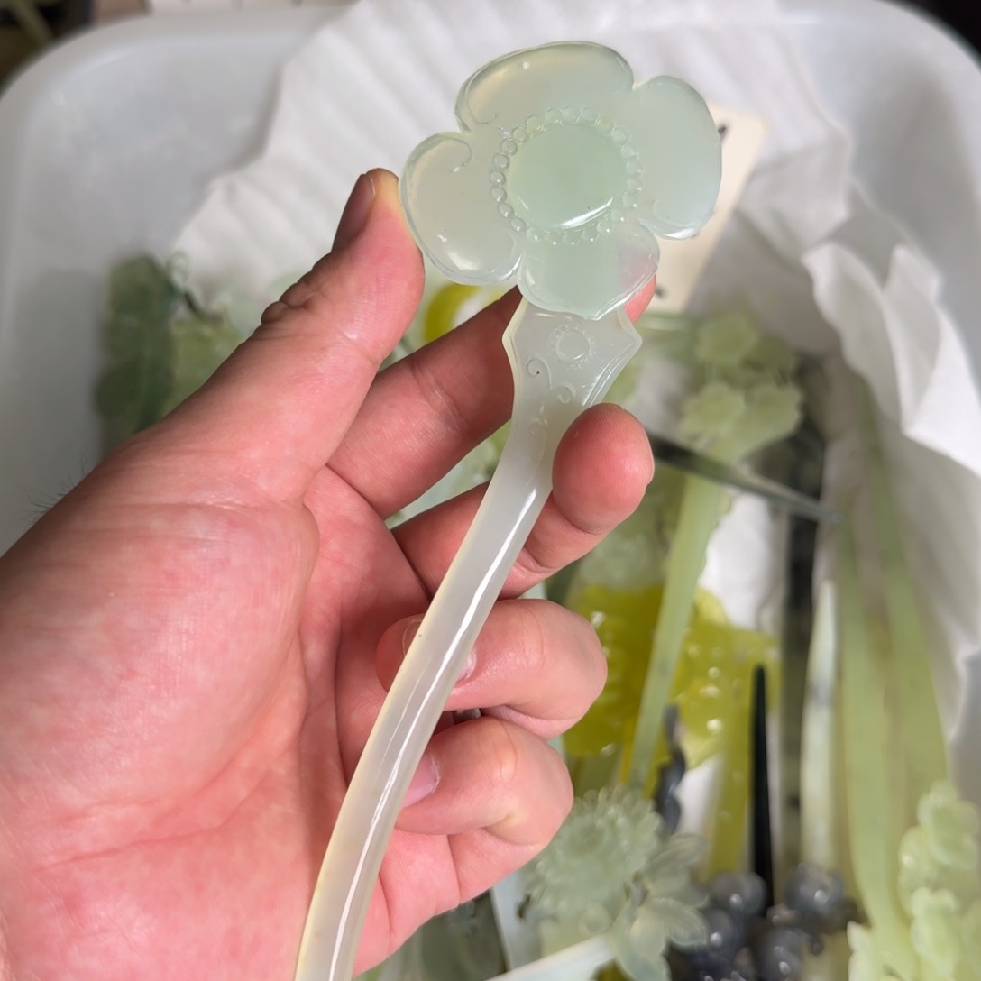 岫玉发饰未镶嵌明君玉簪贼拉好看