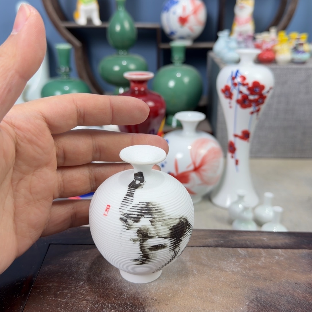 陶瓷手工小花器摆件