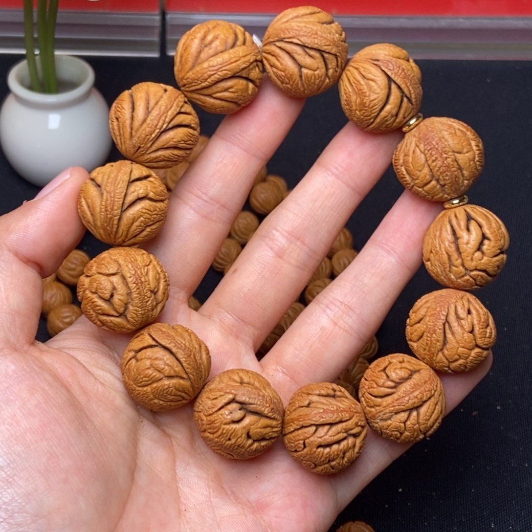 桃核手串秦岭龙纹桃核2