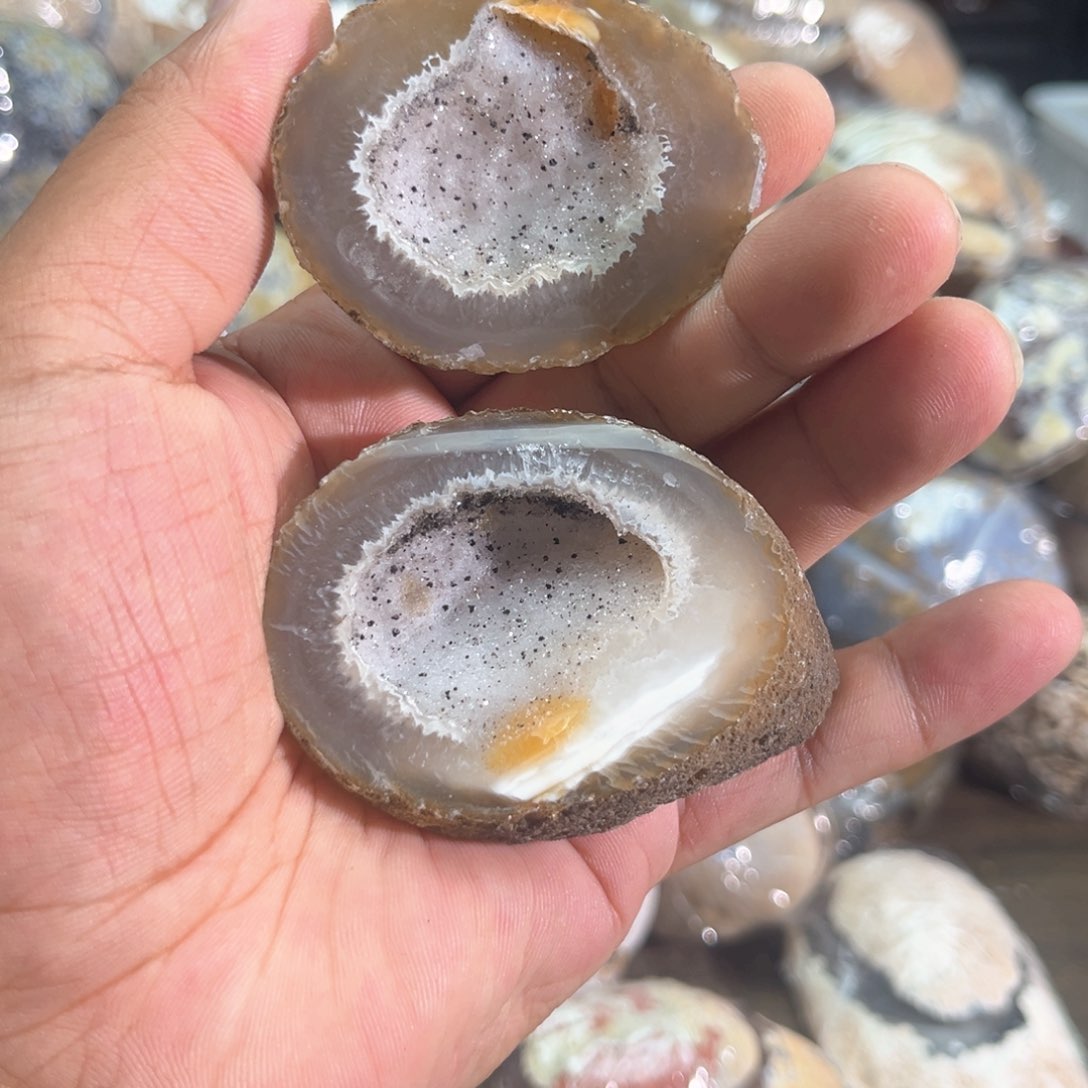 紫晶摆件未镶嵌聚宝盆