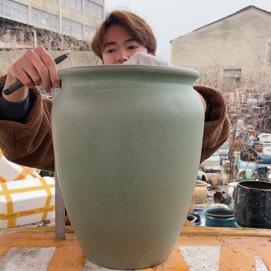 无铅玻璃宜兴紫砂花盆25/33