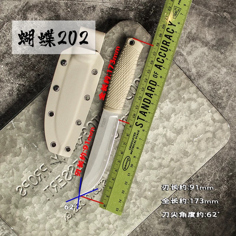 百浓PSRK 蝴蝶202 复刻 水果刀夹钢 S35VN 户外小直刀