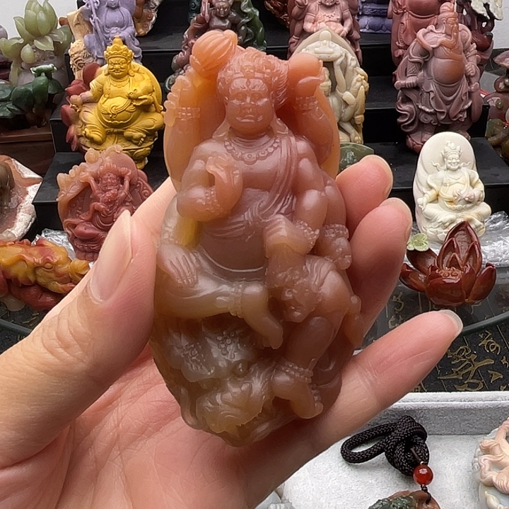 石英质玉未镶嵌手把件