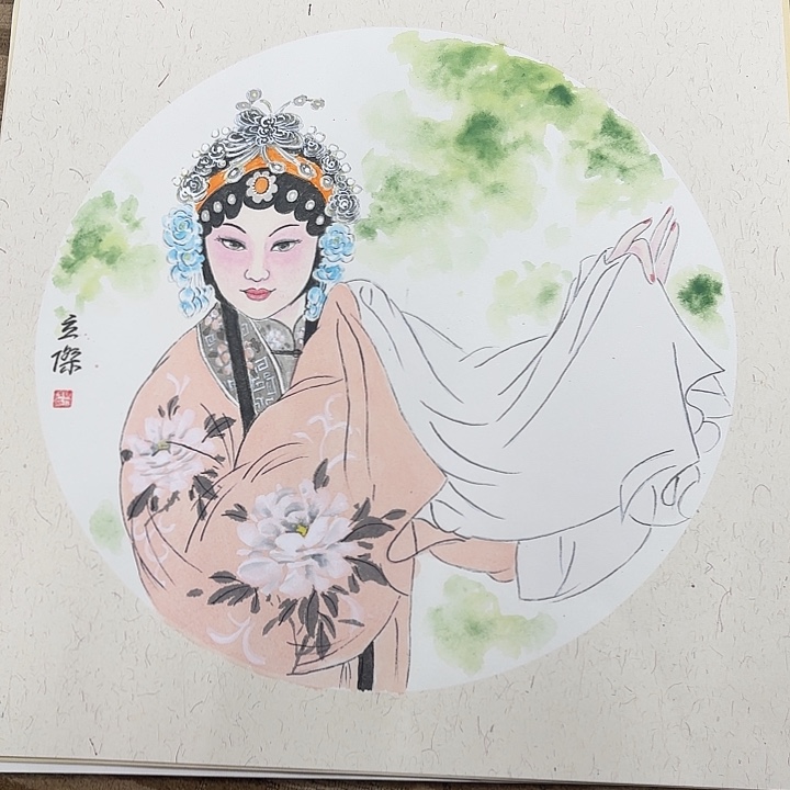 国画花鸟的翅膀和翅膀都是白色的