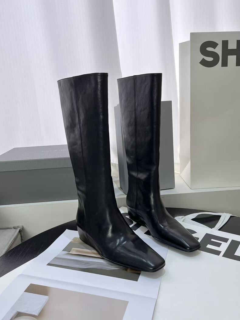 SHEENSEA/诗姗姗欧货新款时装靴真皮方头高筒靴显瘦过膝靴5725-1