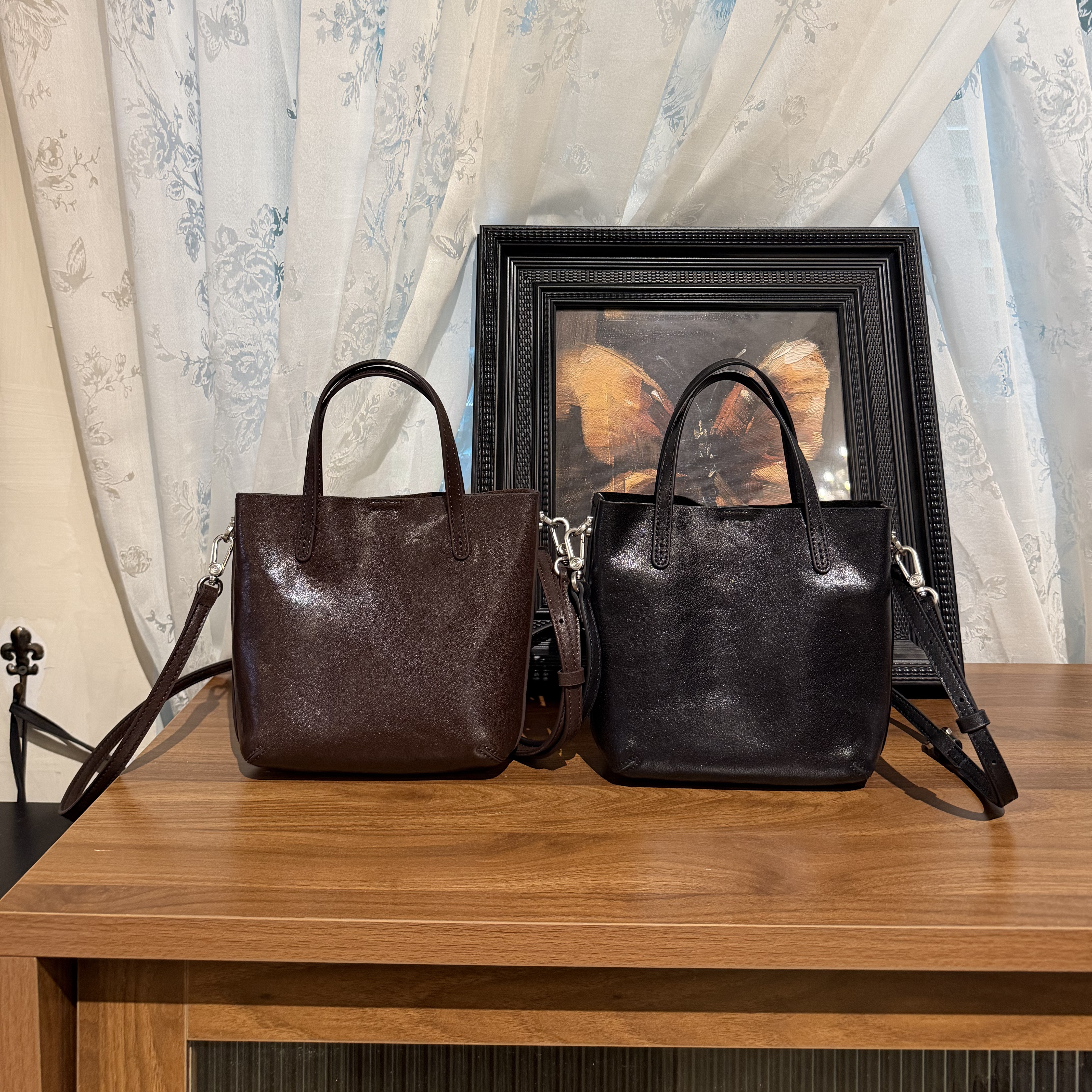 【慕懿时袋】单肩手提菜篮子包子母包手工通勤包简约日系60726