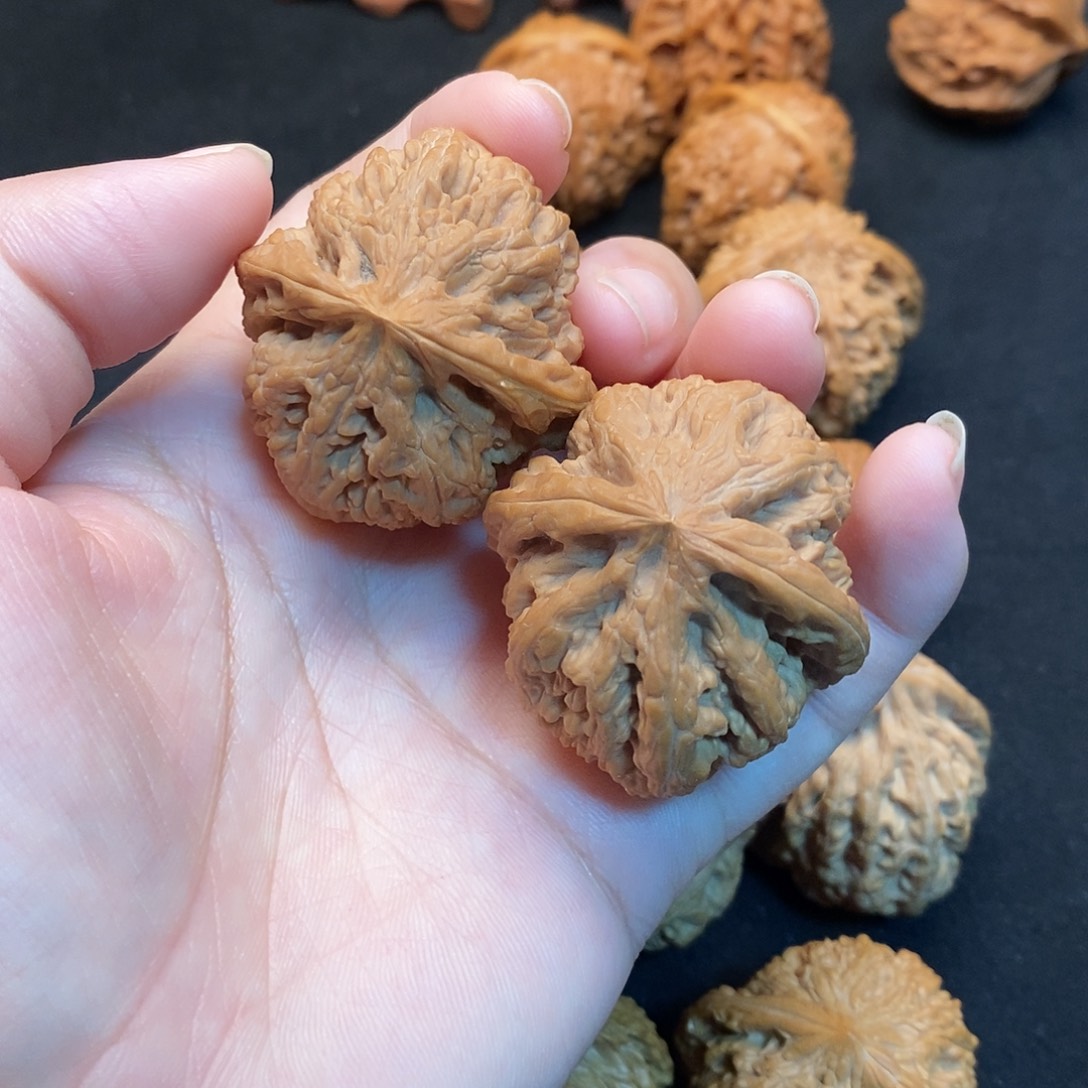 桃核把件40尺粗筋一对