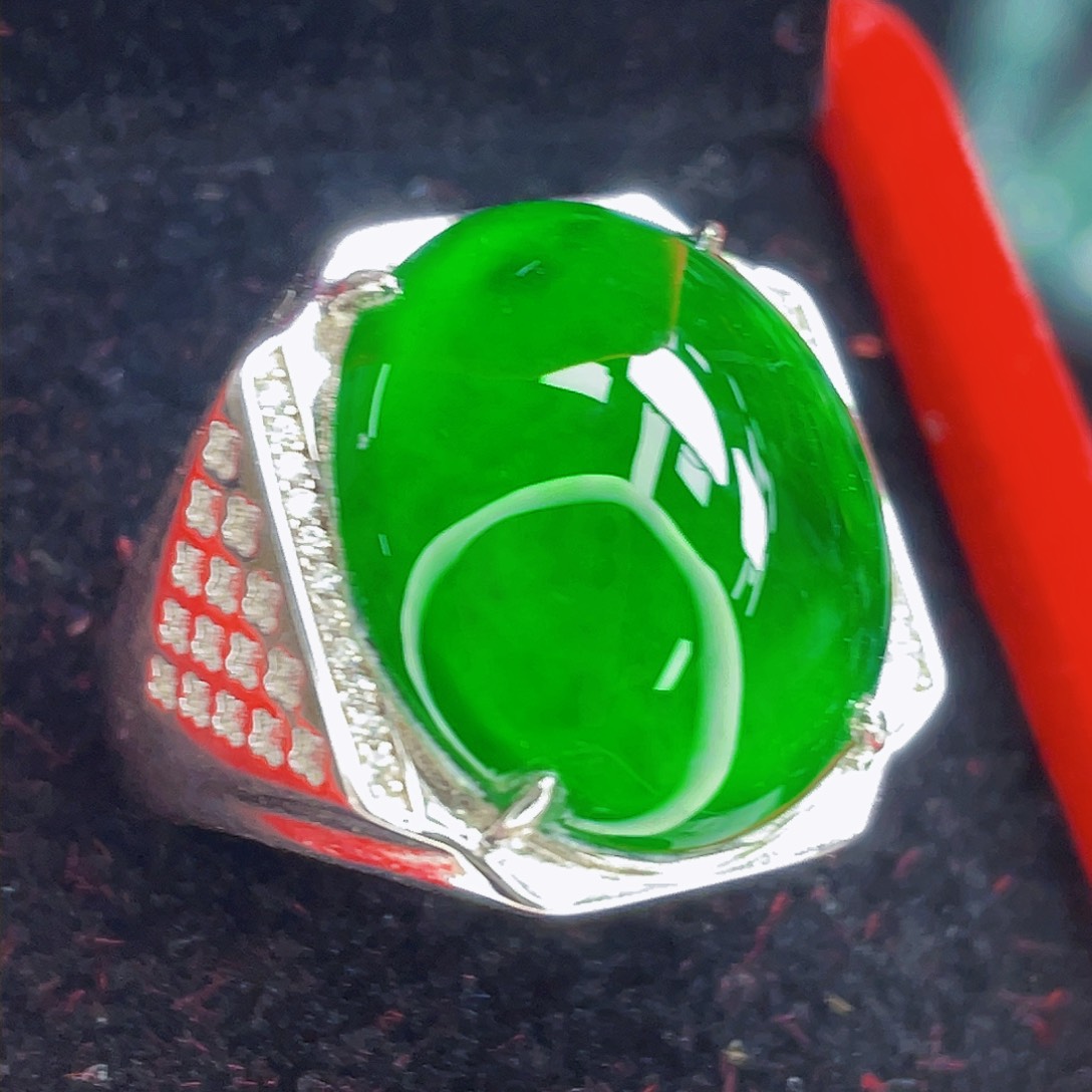 翡翠吊坠(不含链)银S925镶嵌