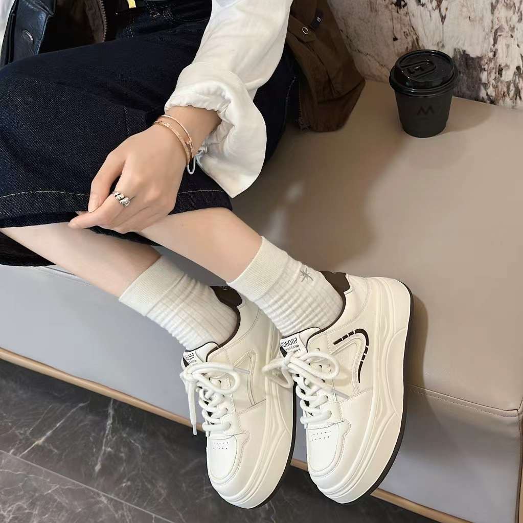 8532厚底百搭复古休闲加绒保暖女鞋