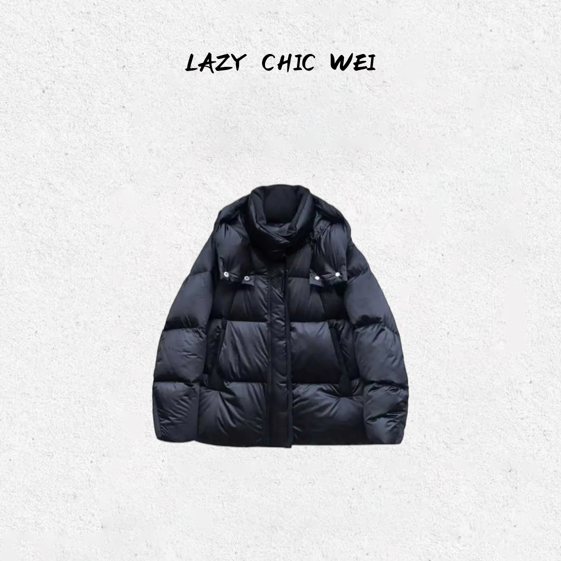 WEI"澳白岁岁暖"90白鹅绒韩版高端立领缎面羽绒服女25129SSW6038