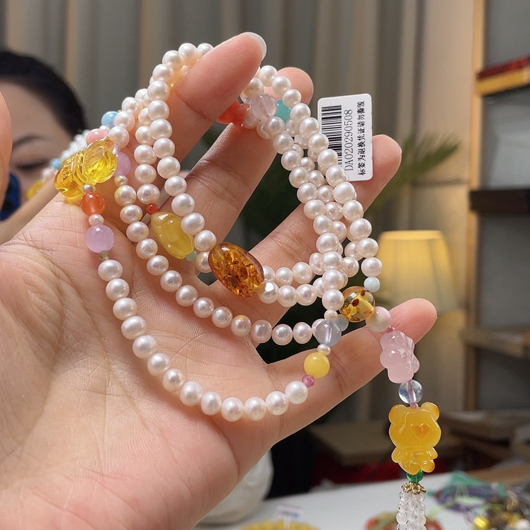 琥珀手链未镶嵌蜜蜡项链