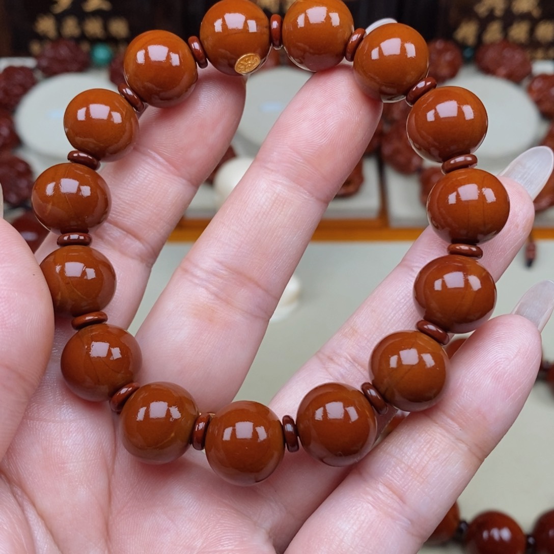 橄榄核吊坠正圆光珠