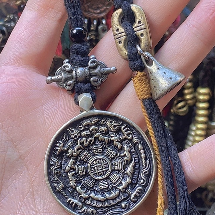 （顺丰到付不包邮）精品天铁麟甲熊九宫八卦牌子一个